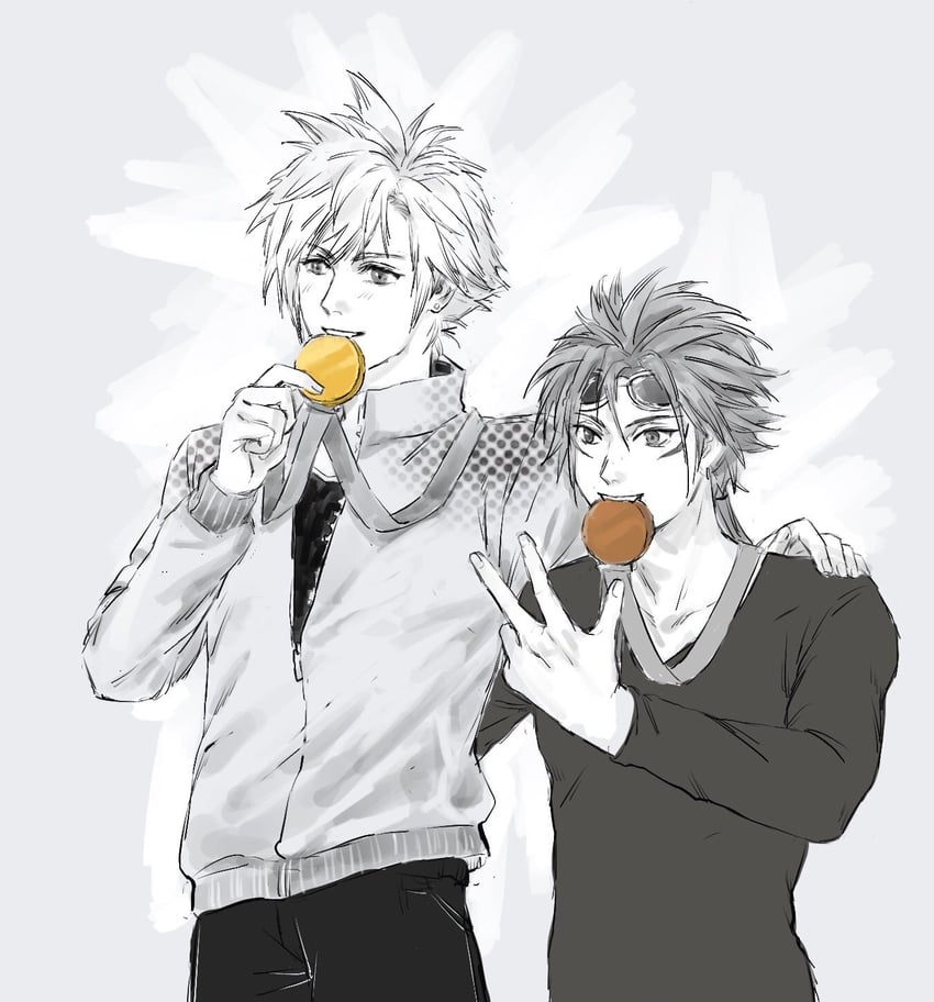 cloud strife and reno (final fantasy and 1 more) drawn by 19nighty7