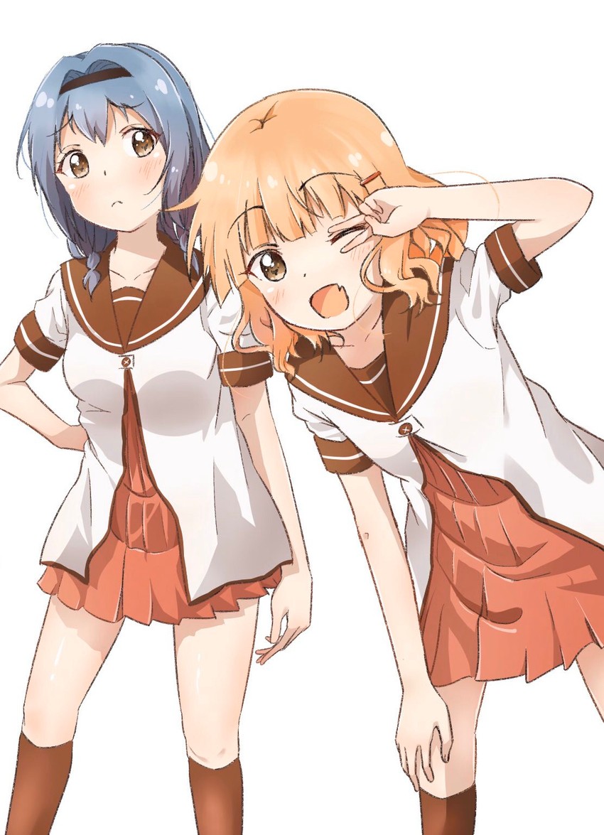 oomuro sakurako and furutani himawari (yuruyuri) drawn by mika_miche