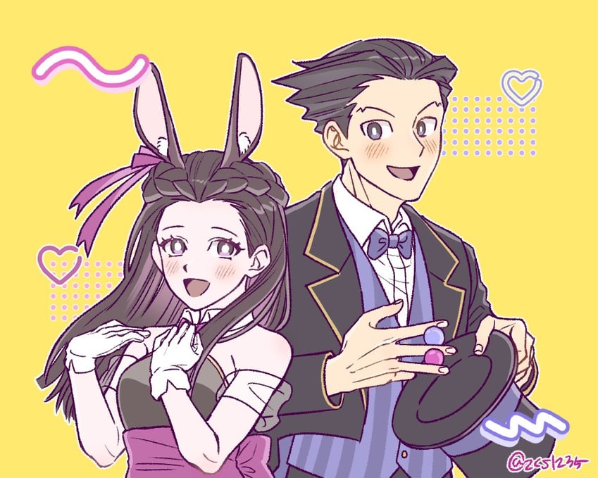 phoenix wright and iris (ace attorney and 1 more) drawn by 9105_y