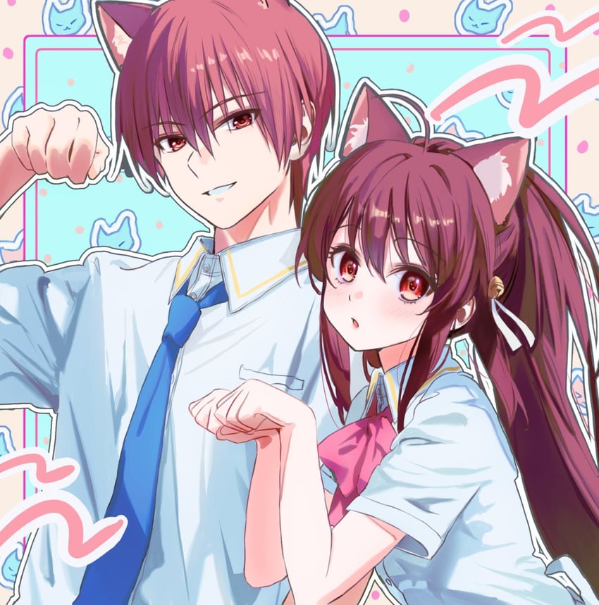 natsume rin and natsume kyousuke (little busters!) drawn by miiizuno_lbs