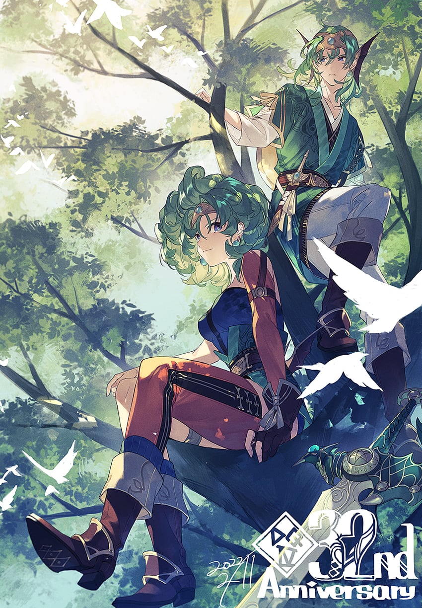 hero and heroine (dragon quest and 1 more) drawn by ebira