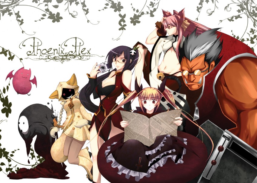 rachel alucard, taokaka, litchi faye ling, kokonoe, gii, and 3 more (blazblue) drawn by fennek
