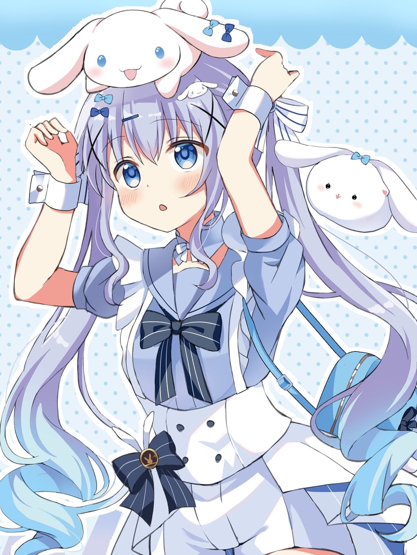 kafuu chino and cinnamoroll (gochuumon wa usagi desu ka? and 2 more) drawn by huhuhuhu35