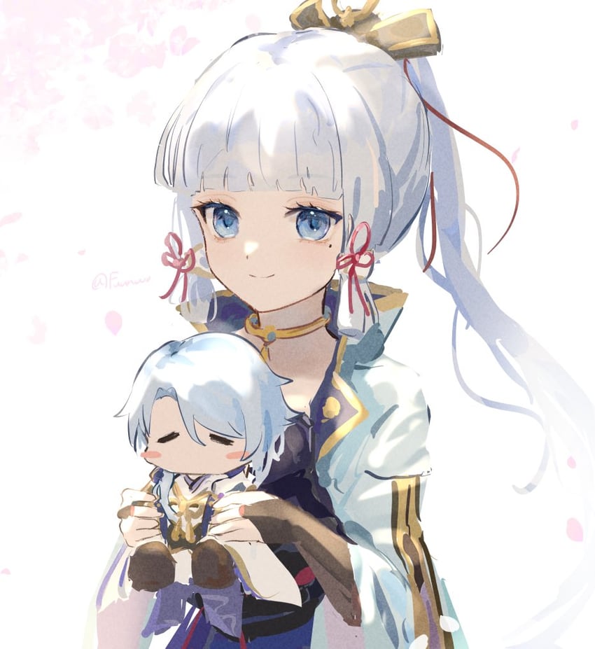 kamisato ayaka and kamisato ayato (genshin impact) drawn by fujito_(call_f_)