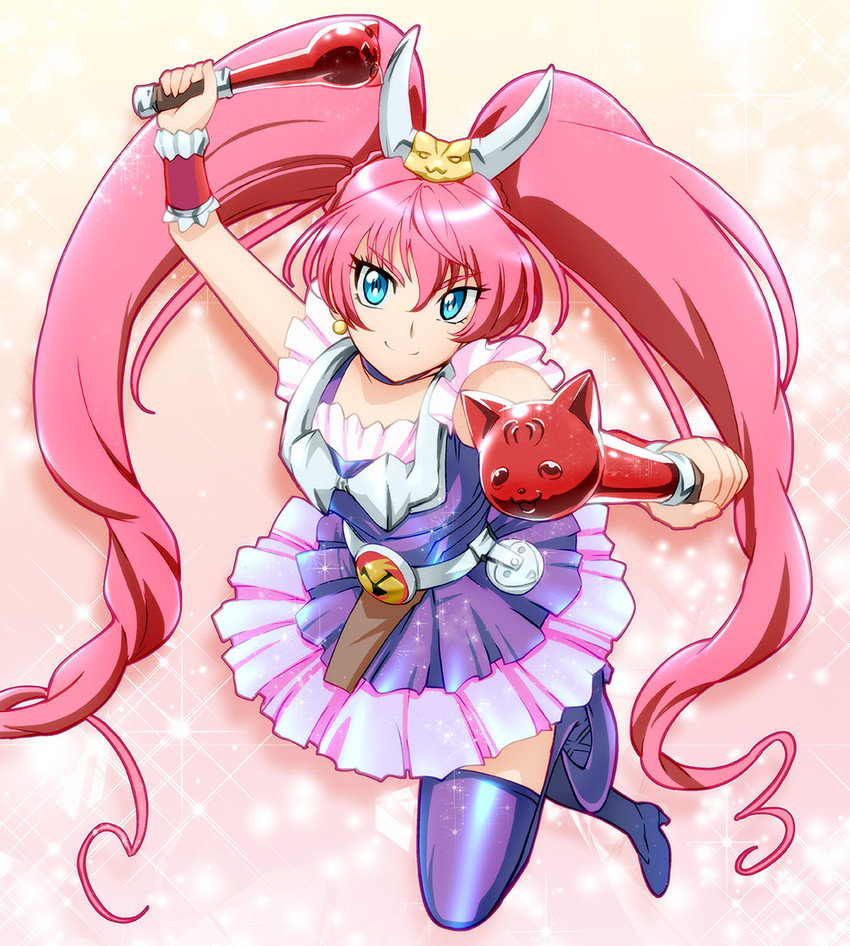 houjou hibiki, cure melody, and kamen rider hibiki (precure and 3 more) drawn by ueyama_michirou