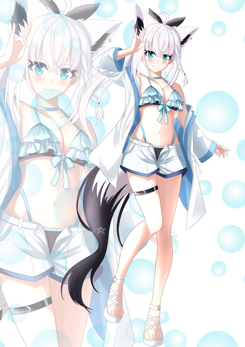 shirakami fubuki (hololive) drawn by ayana_haku