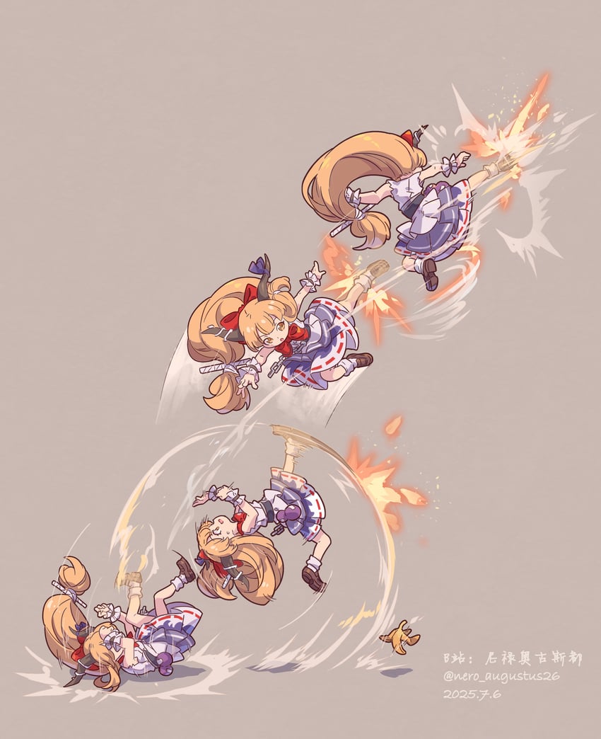 ibuki suika and jamie siu (touhou and 2 more) drawn by nero_augustus