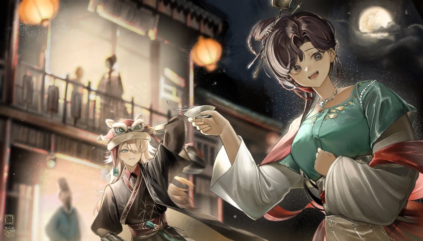 jiu niangzi and lilya (reverse:1999) drawn by maruma_gozu