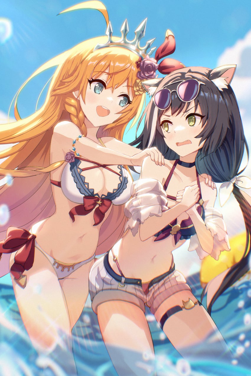 karyl and pecorine (princess connect!) drawn by okg