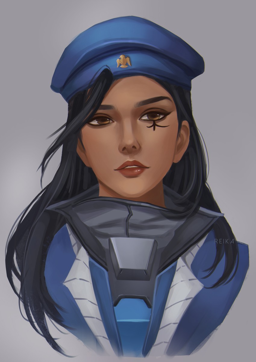 ana and captain amari (overwatch and 1 more) drawn by reika_(reikadraws)