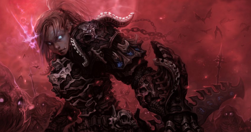 death knight (warcraft and 1 more) drawn by keun_ju_kim