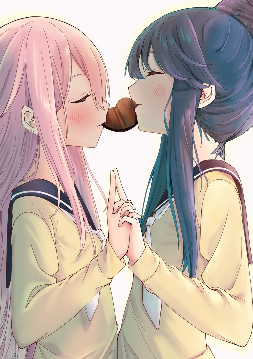 shima rin and kagamihara nadeshiko (yurucamp) drawn by kinako_mochi