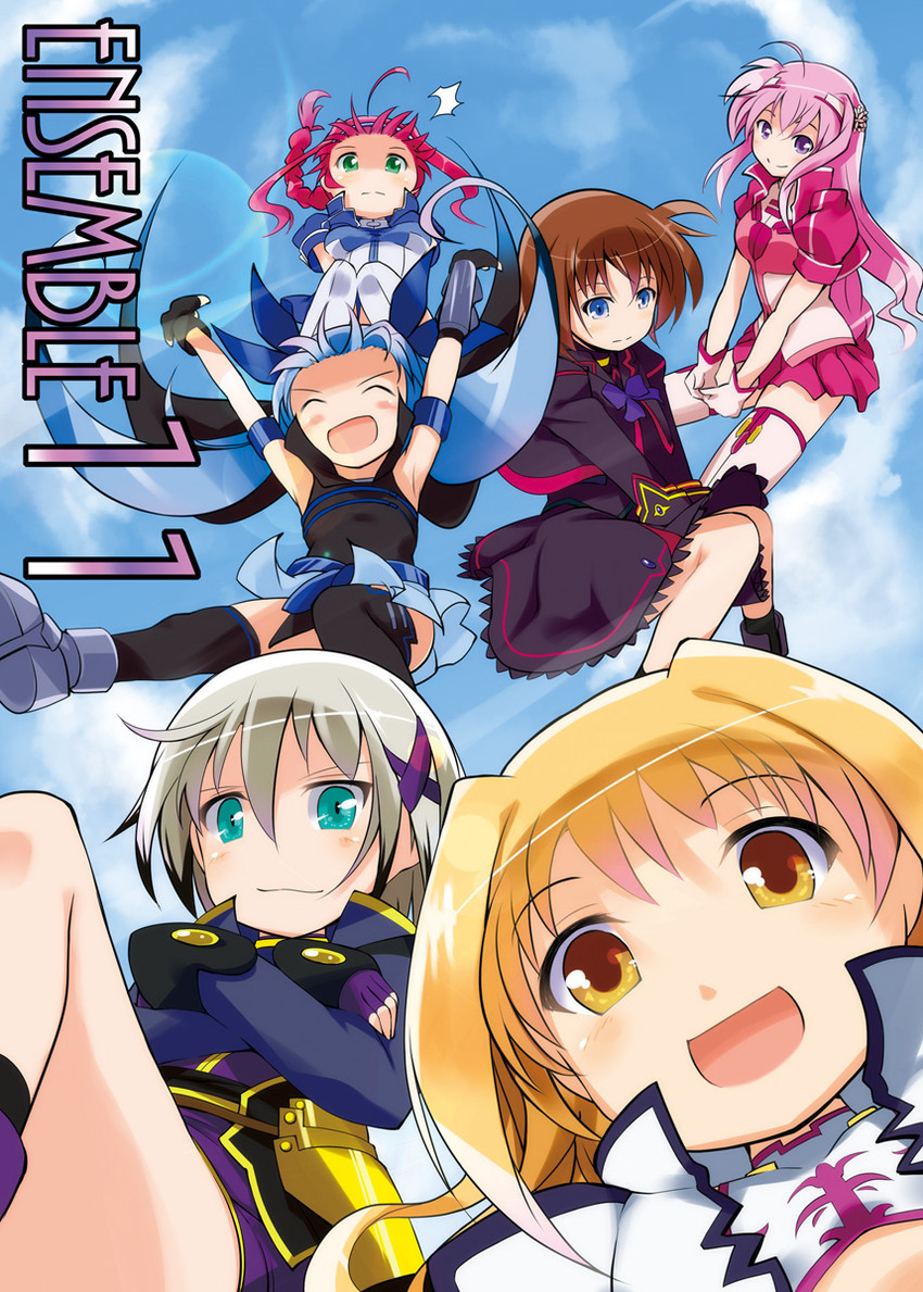 stern the destructor, levi the slasher, lord dearche, amitie florian, kyrie florian, and 1 more (lyrical nanoha and 3 more) drawn by sch