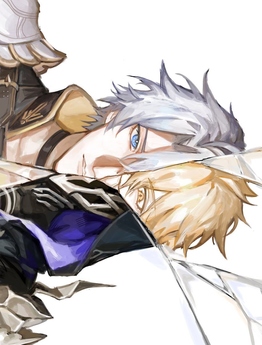 phainon and flame reaver of the deepest dark (honkai and 1 more) drawn by eva0951120