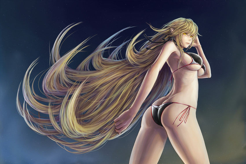 Curly anime sexy long hair