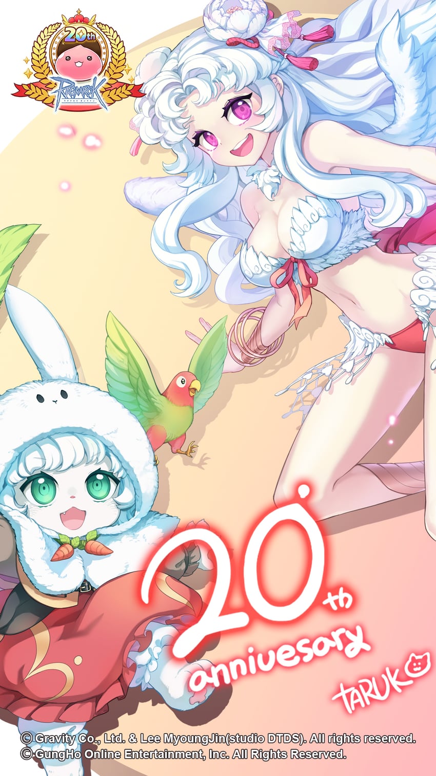 poring, wanderer, and summoner (ragnarok online) drawn by taruk