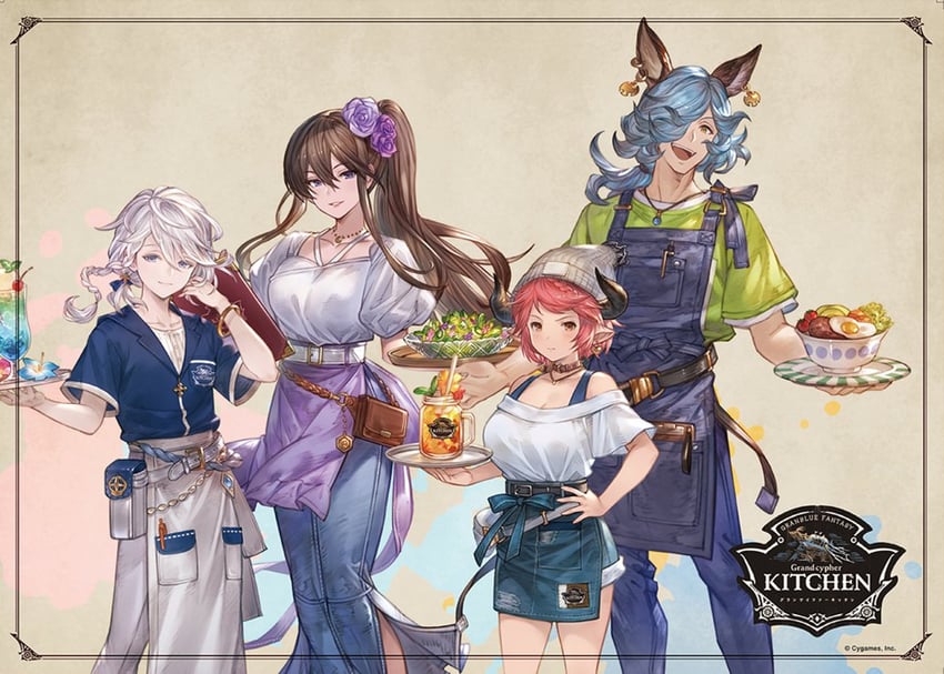 rosetta, sturm, drang, and noa (granblue fantasy) drawn by minaba_hideo