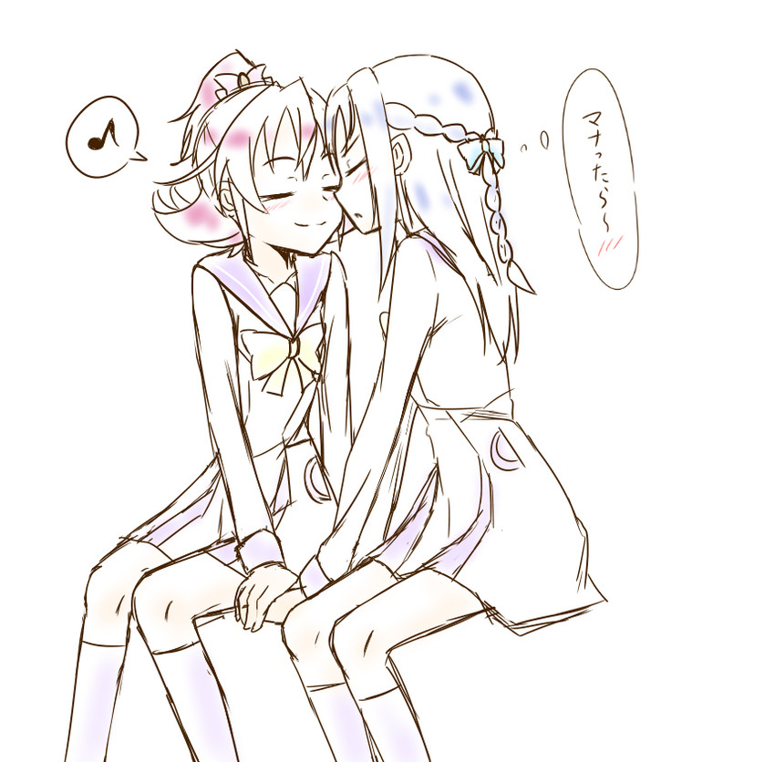 hishikawa rikka and aida mana (precure and 1 more) drawn by minu