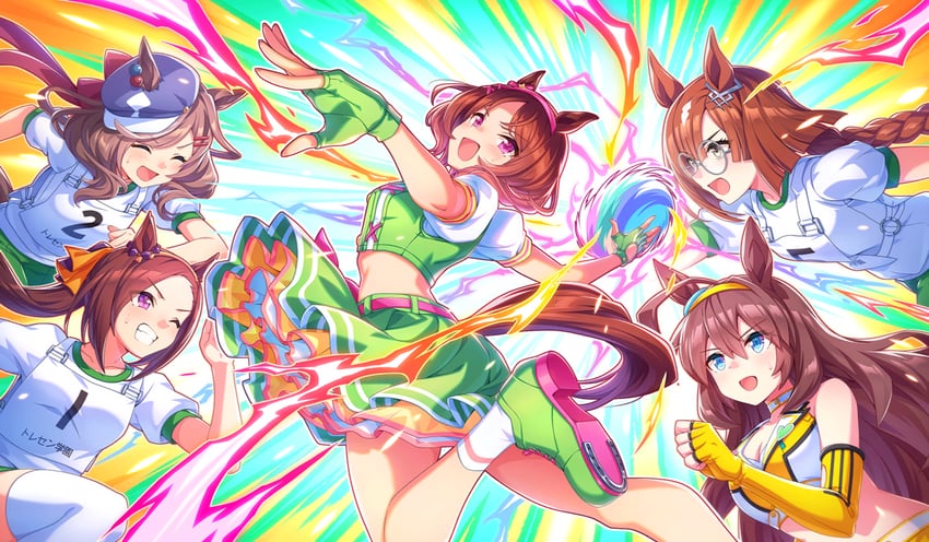 matikane tannhauser, sakura bakushin o, ikuno dictus, mihono bourbon, and sakura laurel (umamusume)