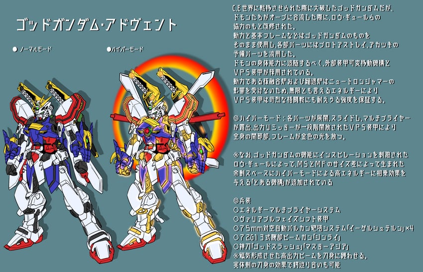 god gundam (gundam and 1 more) drawn by cinnamon_sabaku