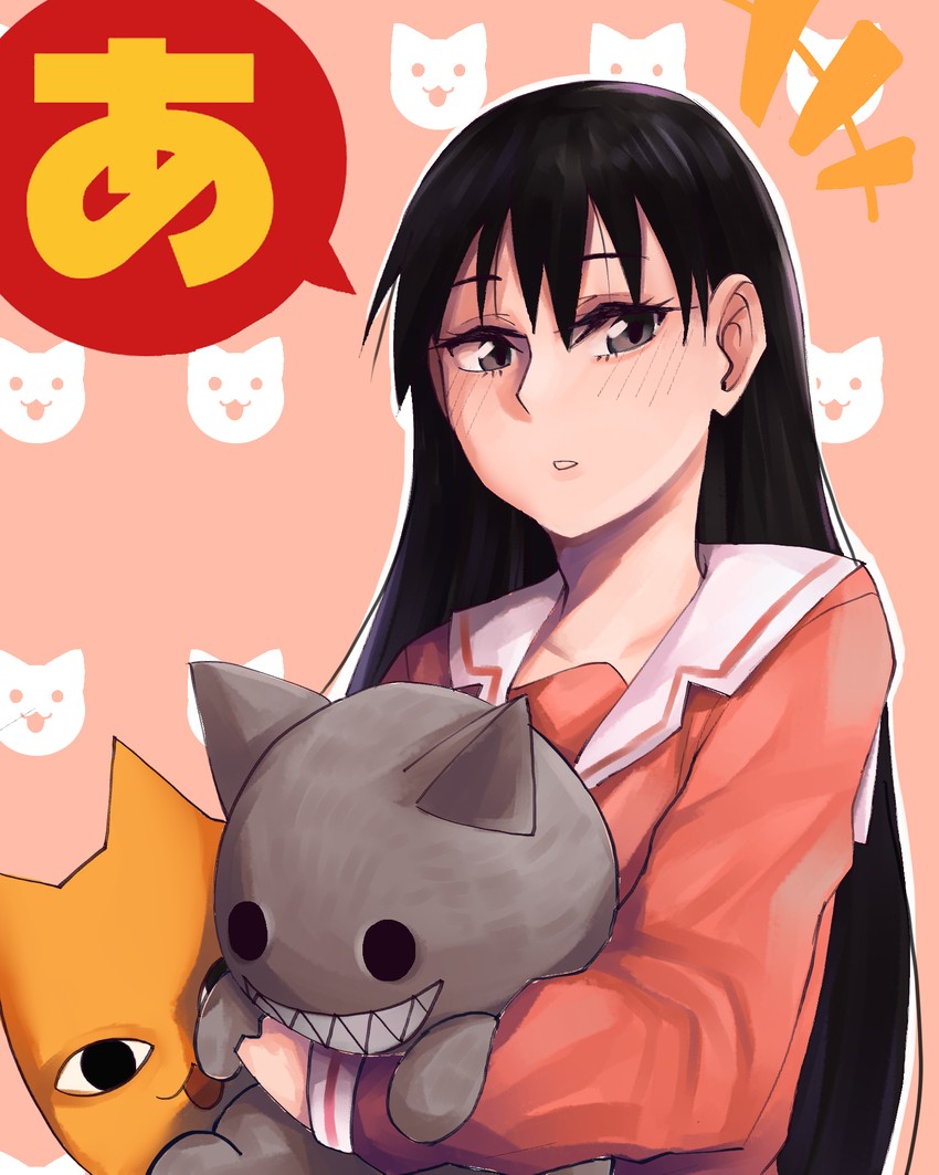 sakaki, mihama chiyo's father, and kamineko (azumanga daioh) drawn by uni_(oni_unicorn)
