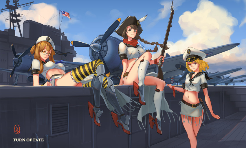 enterprise, hornet, and yorktown (pacific) drawn by sima_naoteng