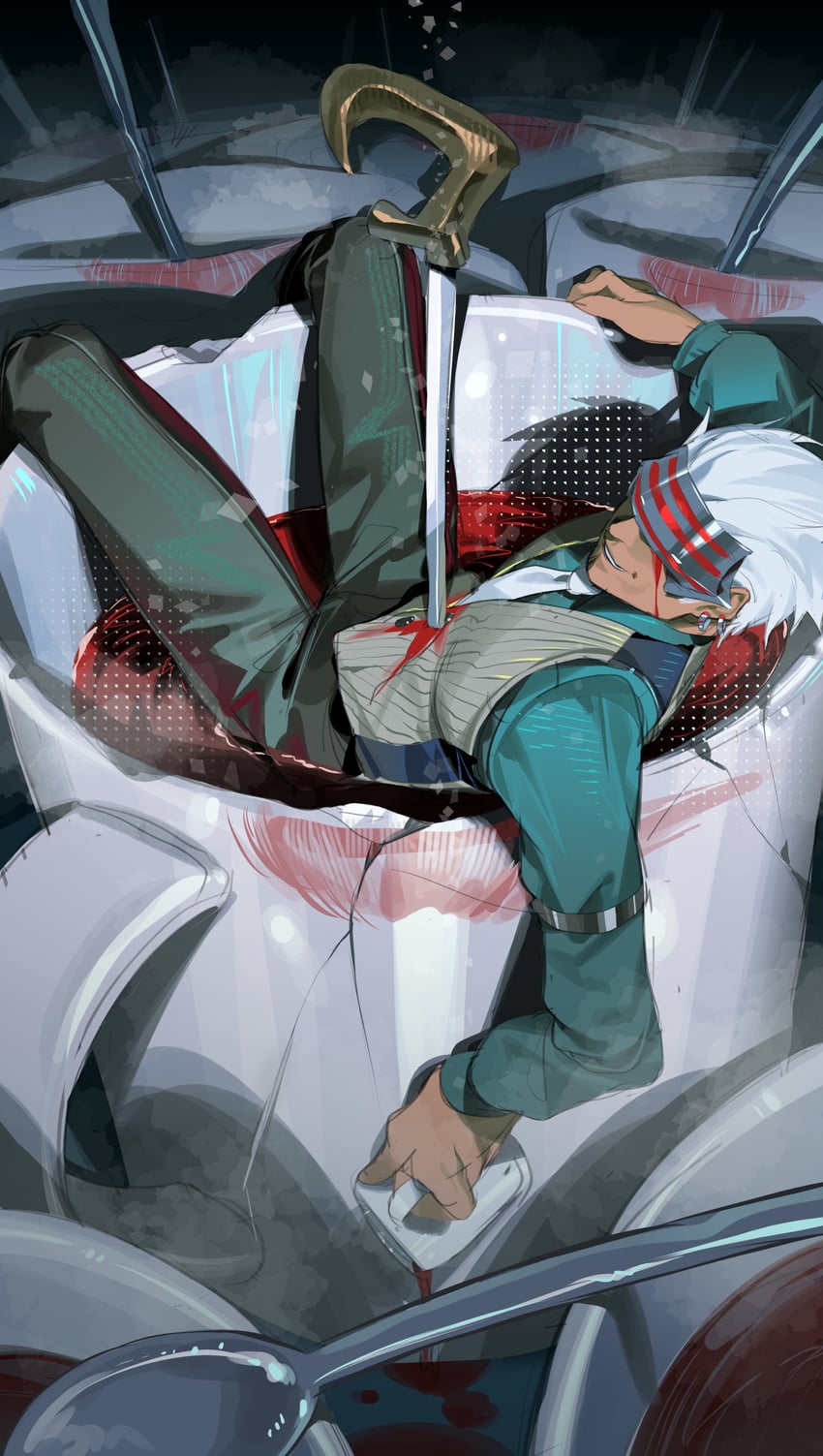 godot (ace attorney and 1 more) drawn by omurice_(304975636)