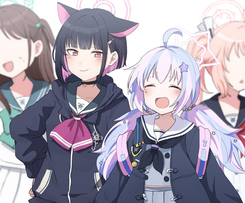 kazusa, natsu, reisa, and airi (blue archive) drawn by saotome_(saotome013)