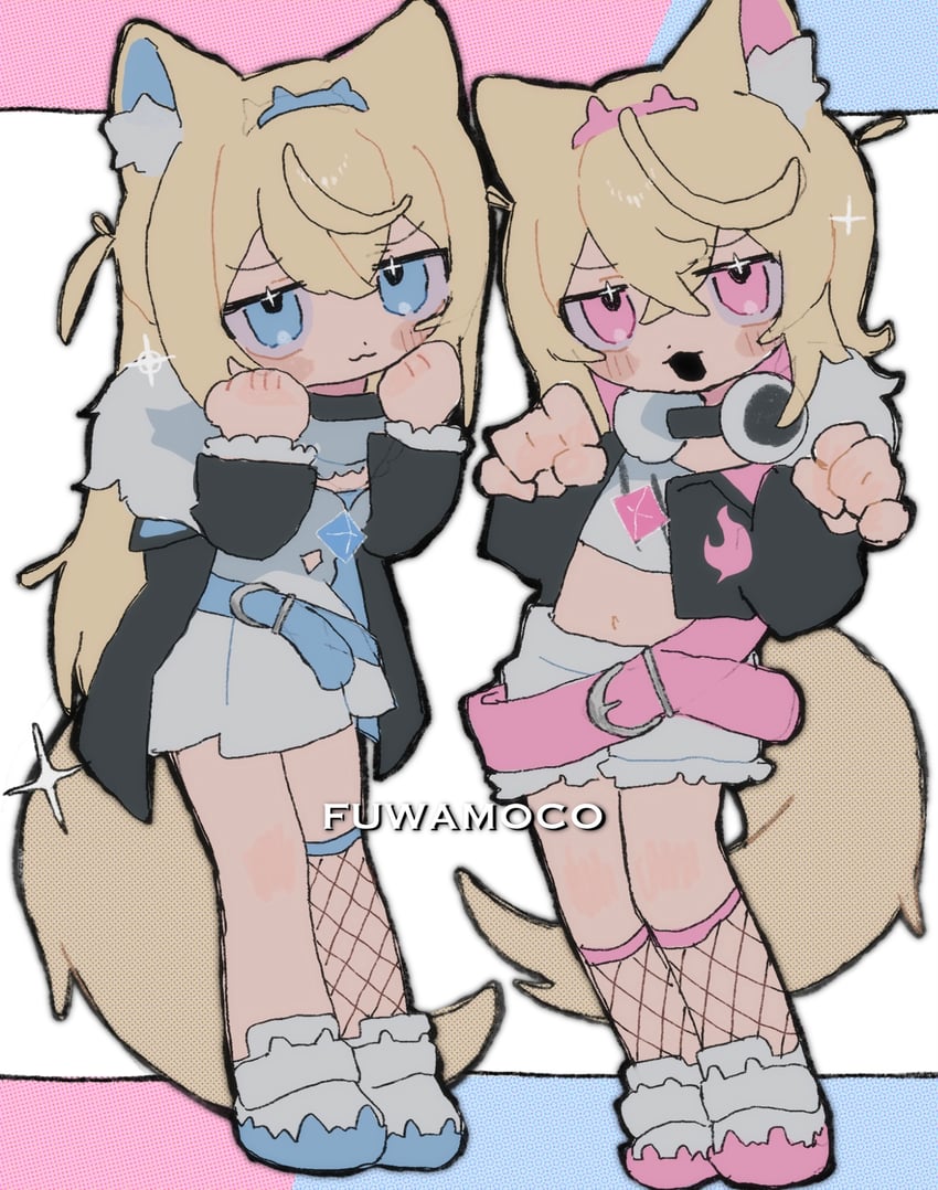 fuwawa abyssgard and mococo abyssgard (hololive and 1 more) drawn by roll_0212