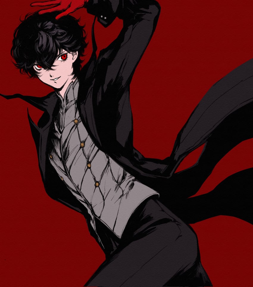 amamiya ren and joker (persona and 1 more) drawn by saichuu_(more1208)