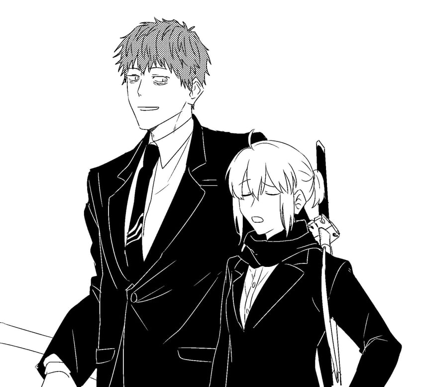 okita souji and saitou hajime (fate and 1 more) drawn by noz_2to