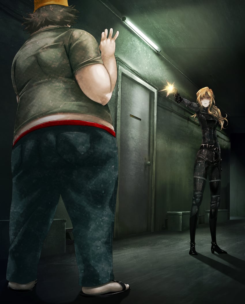 kiryuu moeka and hashida itaru (steins;gate and 1 more) drawn by huke