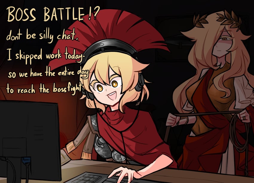 centurii-chan and legate (original) drawn by centurii-chan
