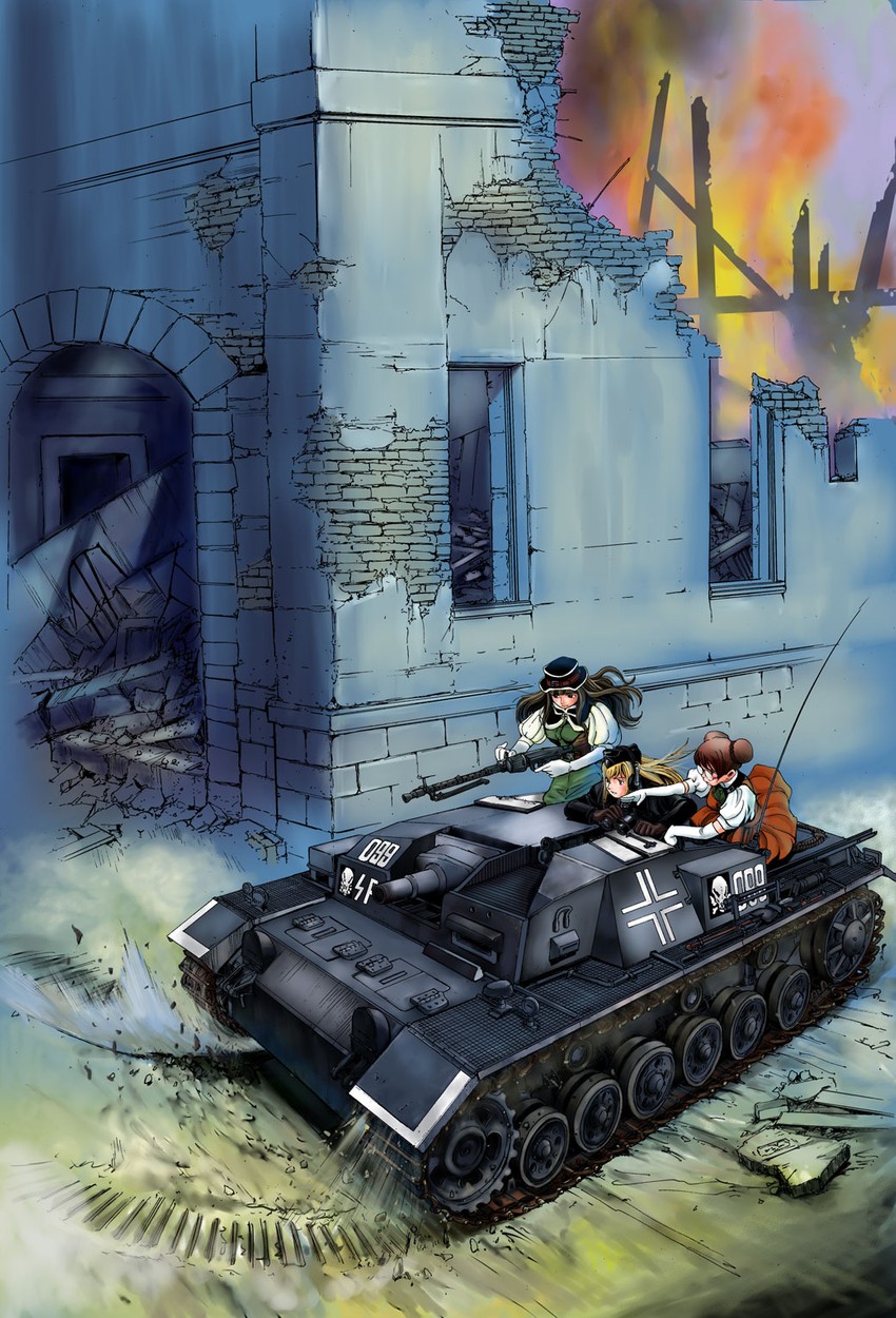kaja kreutz and maita gaduwan (schaferhund) drawn by katayama_makoto