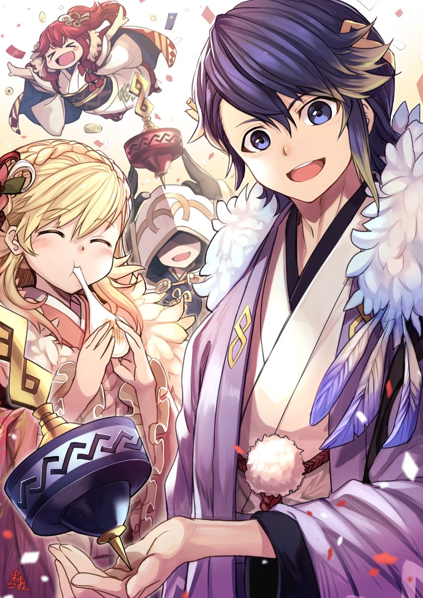 kiran, anna, sharena, and alfonse (fire emblem and 1 more) drawn by nakabayashi_zun