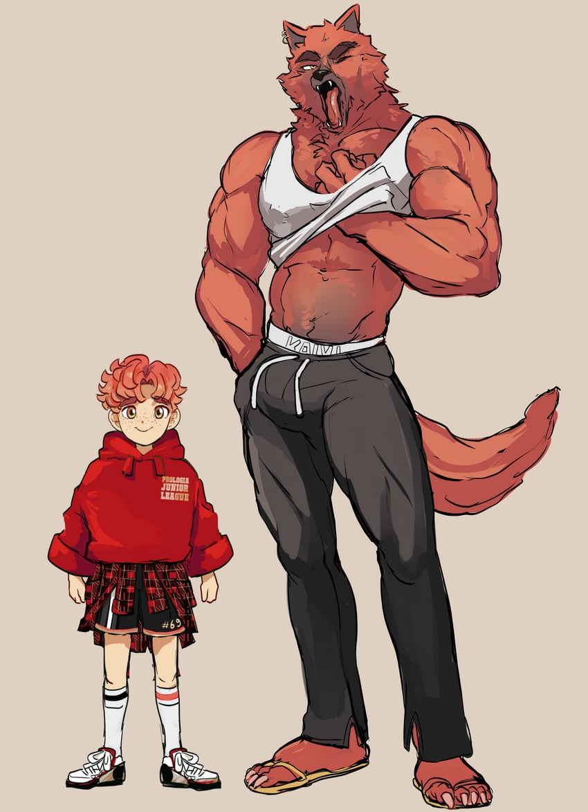 red riding hood and big bad wolf (fairytale police hoe department) drawn by idoraad