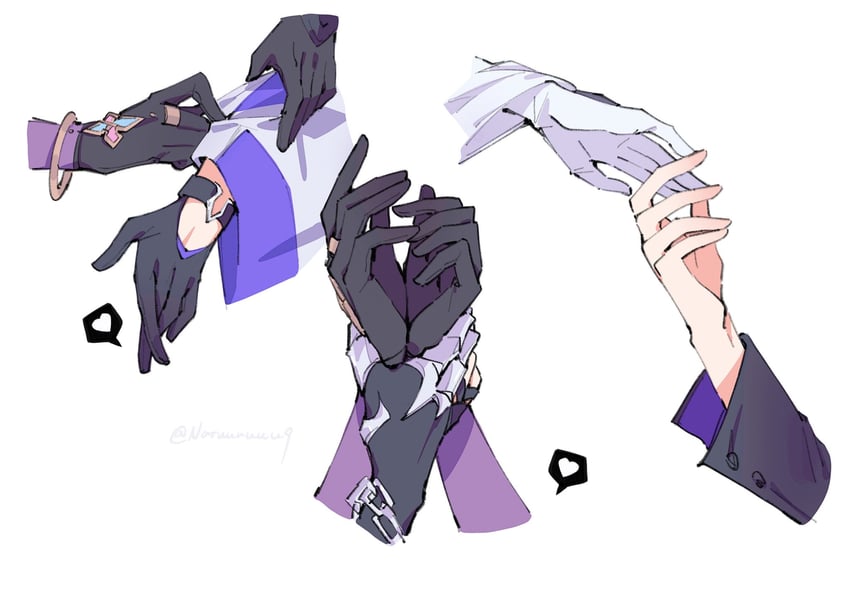 acheron and black swan (honkai and 1 more) drawn by naruuuuuu9
