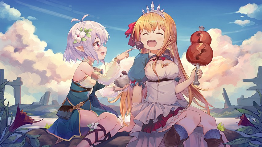 kokkoro and pecorine (princess connect!) drawn by leilin