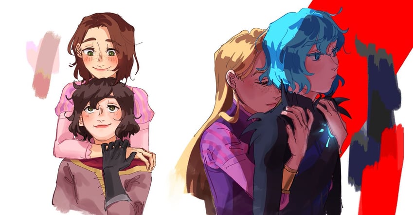 rapunzel and cassandra (tangled and 1 more) drawn by iysure