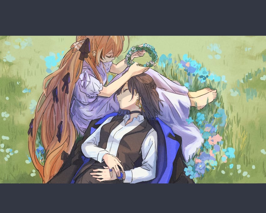 ouro kronii and nanashi mumei (hololive and 3 more) drawn by kisuu_(oddnumberr_)