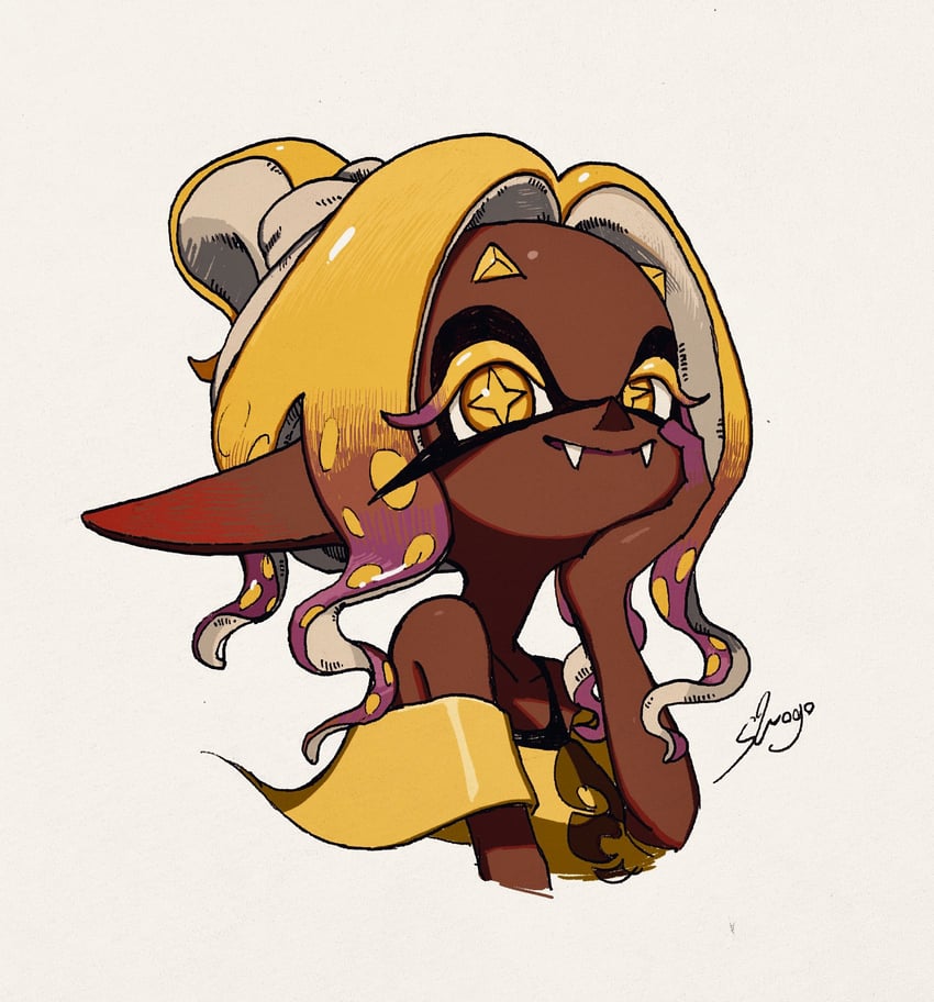 frye (splatoon and 1 more) drawn by shogo_(shogo70449442)