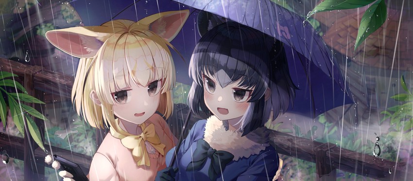 common raccoon and fennec (kemono friends) drawn by animal_ears_(norankkori)