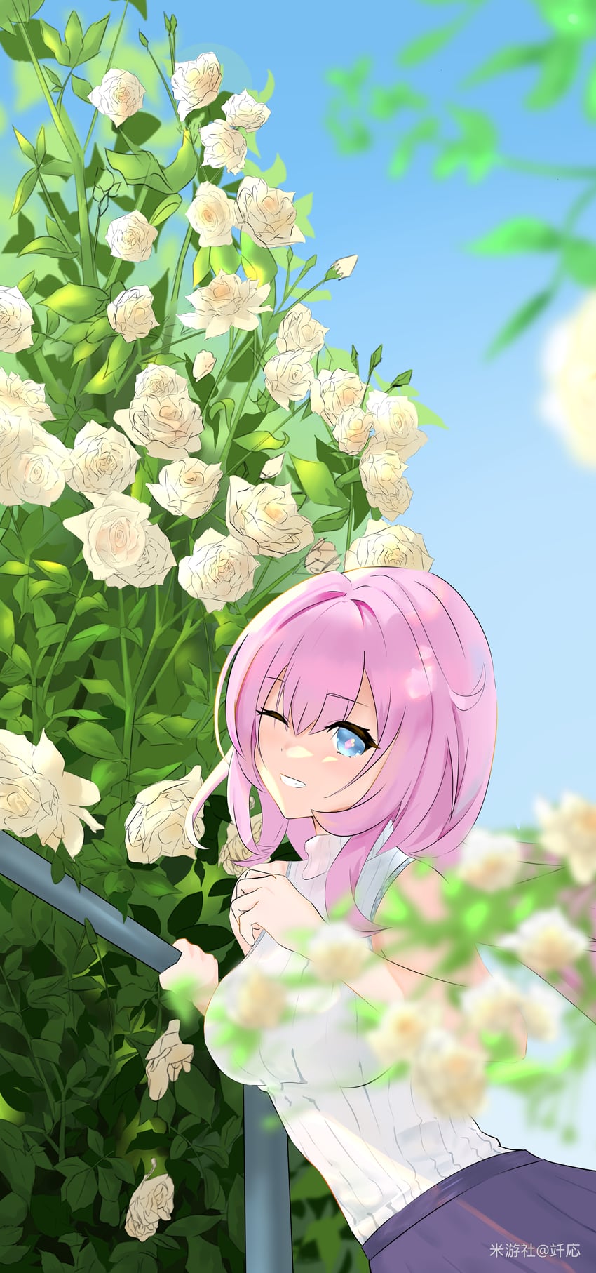 elysia (honkai and 1 more) drawn by qianying