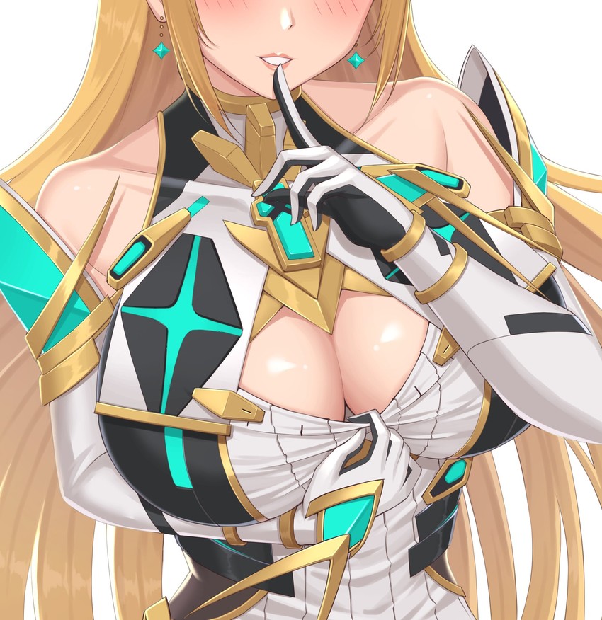 mythra (xenoblade chronicles and 2 more) drawn by nemunemu_semi