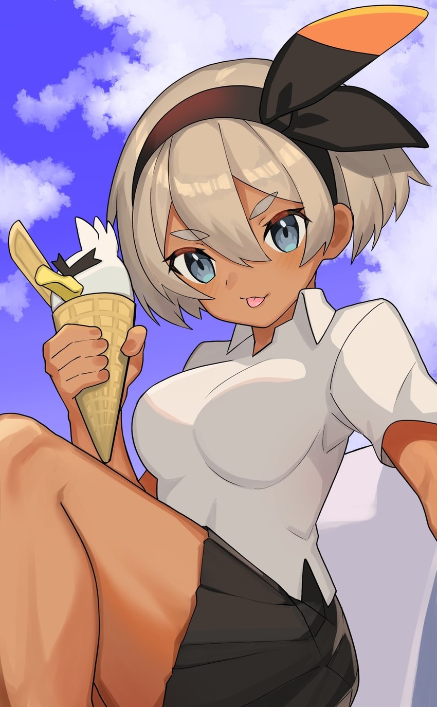 bea and sirfetch'd (pokemon and 1 more) drawn by katwo
