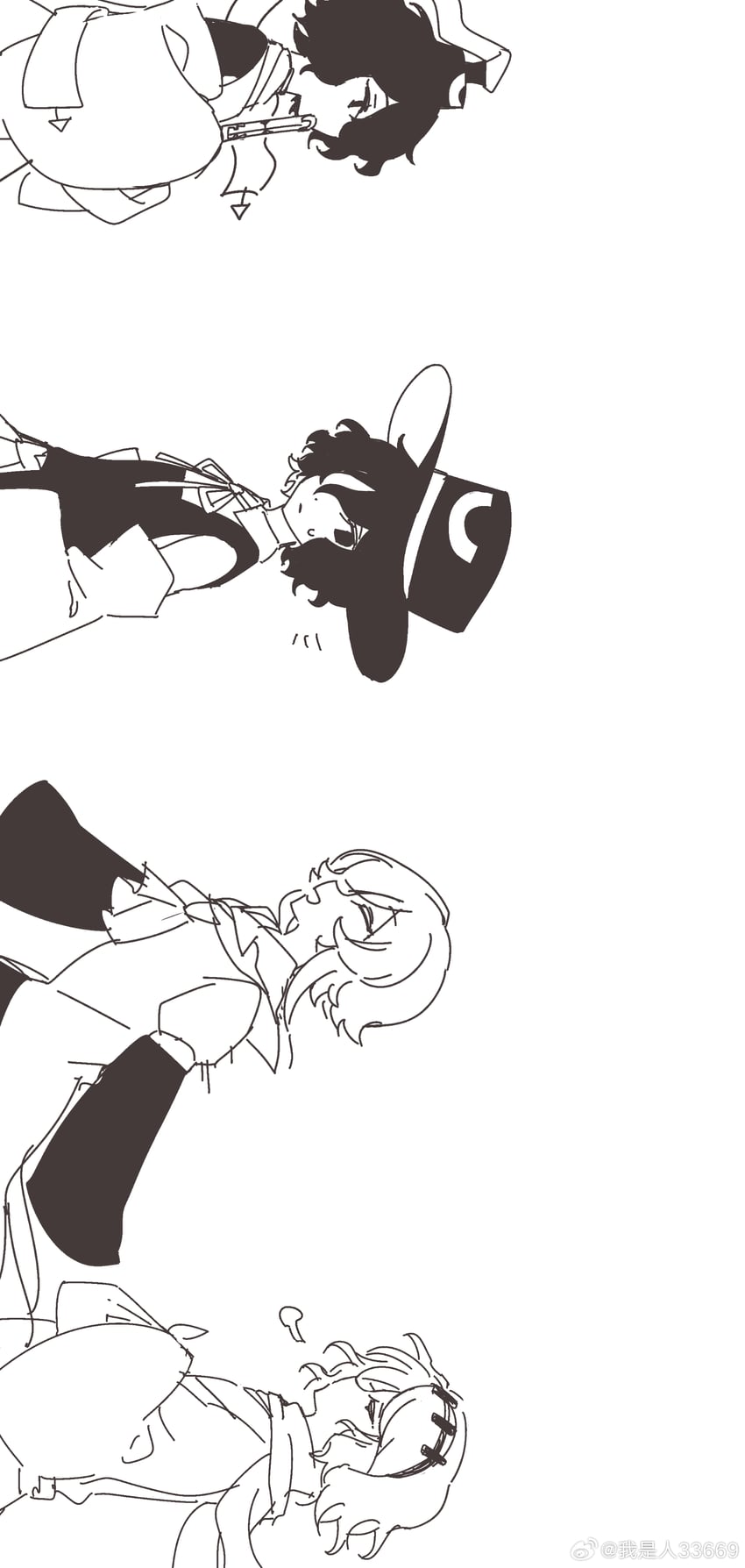 enraku tsubakura, houlen yabusame, senri tsurubami, and zuifeng tenkai (len'en) drawn by xiao_ganju_nailuo
