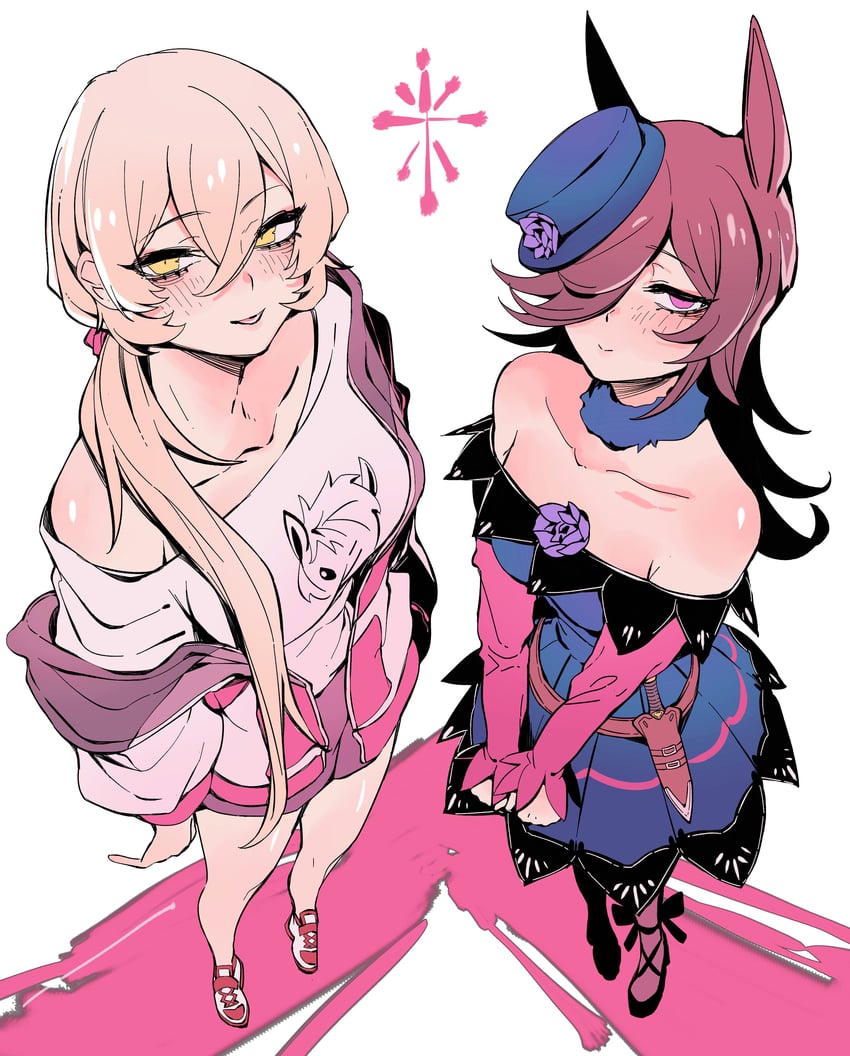 rice shower and nui sociere (umamusume and 1 more) drawn by kakult2017