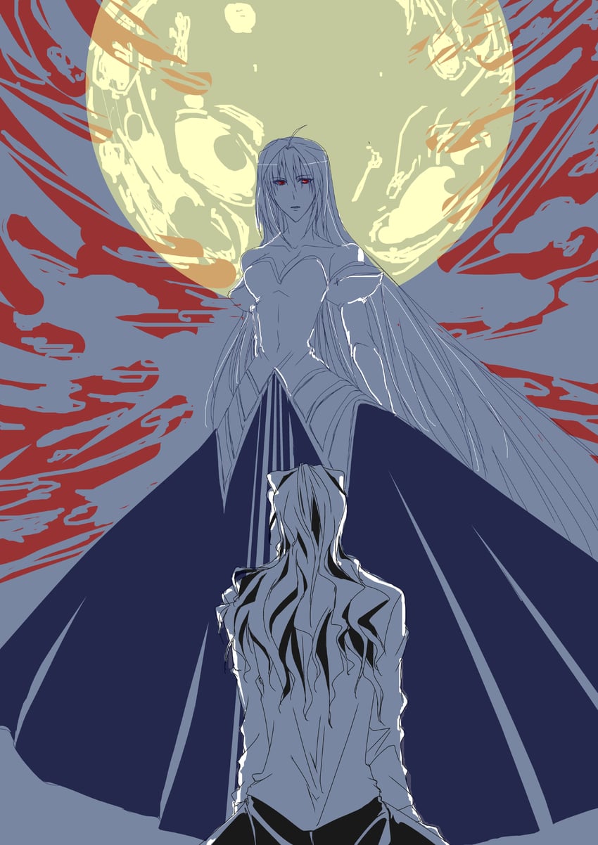 arcueid brunestud, archetype earth, and michael roa valdamjong (tsukihime and 1 more) drawn by queen69