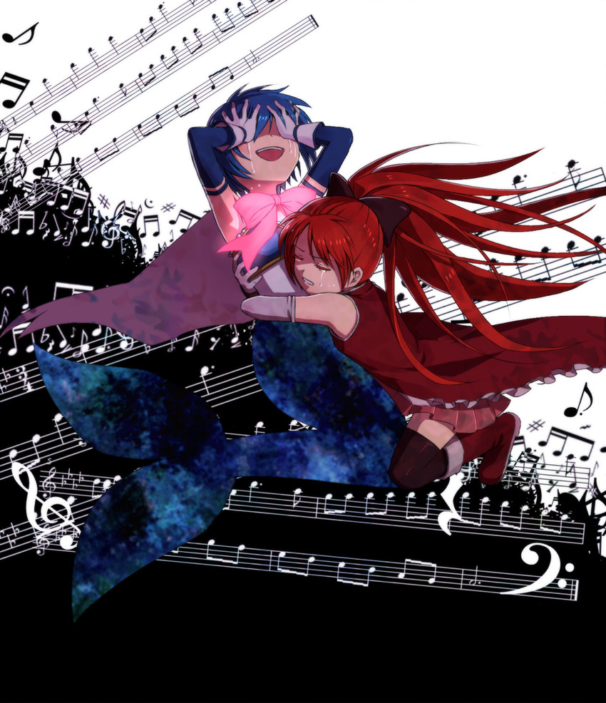 miki sayaka and sakura kyoko (mahou shoujo madoka magica) drawn by asura_(asr4000)