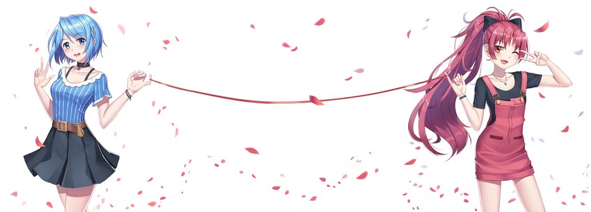 miki sayaka and sakura kyoko (mahou shoujo madoka magica) drawn by du_mogu